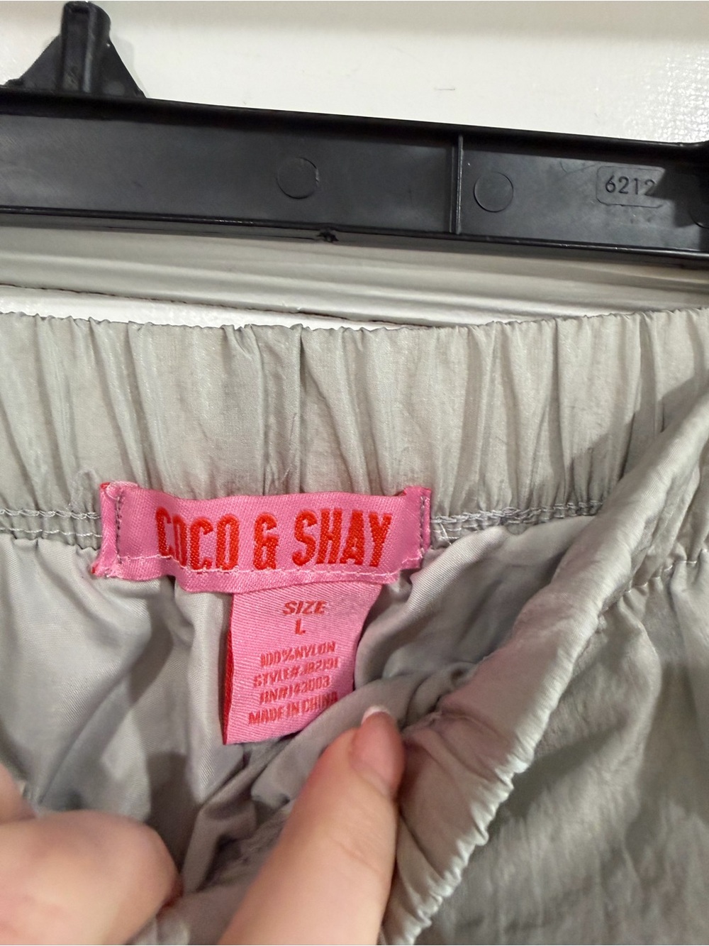 COCO & SHAY Light Gray Elastic Waist Pants large - Picture 7 of 10